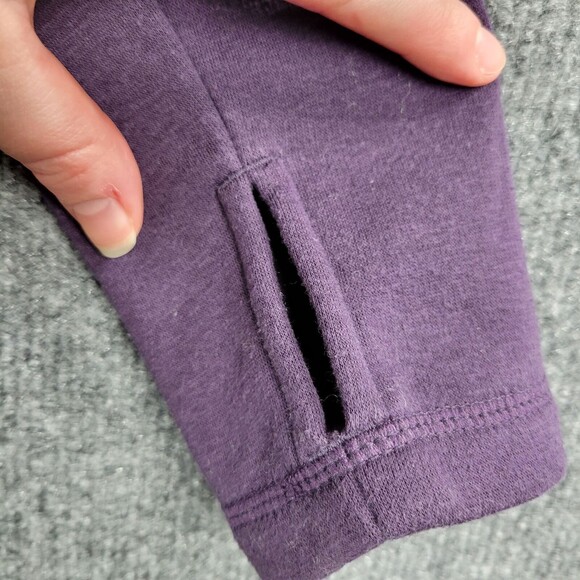 ATHLETA 383402 Purple Cozy Karma Asymmetrical Fleece Sweatshirt Crocus SIZE XS - Picture 4 of 12